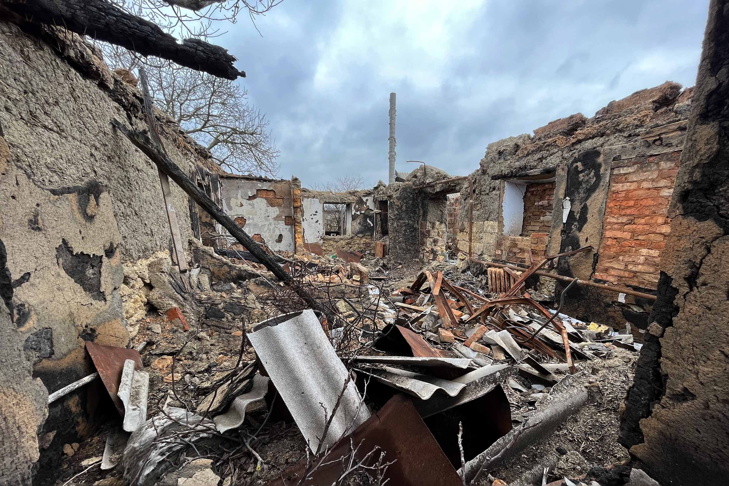 Yalovenko’s house was completely destroyed. © IWPR