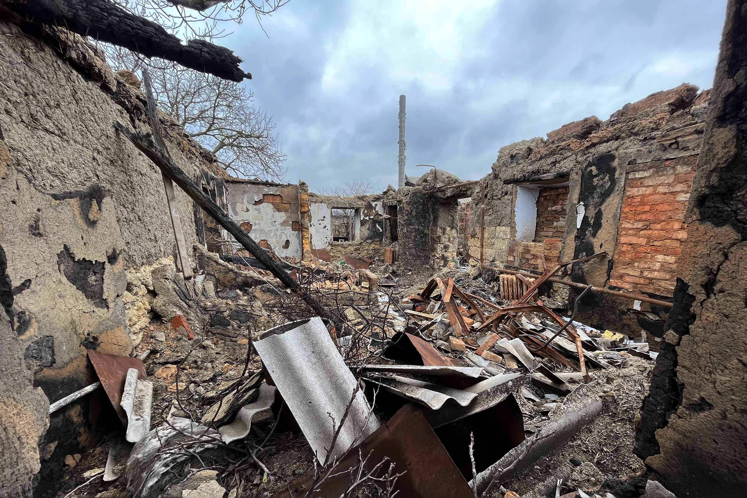 Yalovenko’s house was completely destroyed. © IWPR