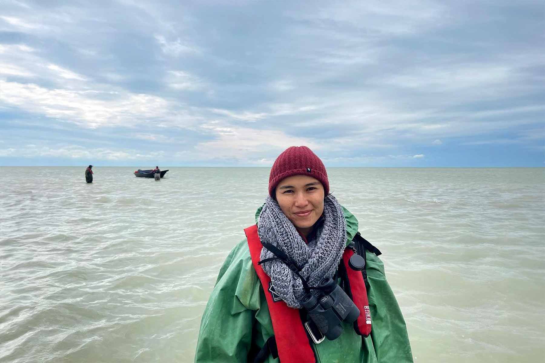 Assel Baimukanova works at at the Institute of Biology and Hydrogeology while pursuing a PhD majoring in ichthyology. Photo courtesy of A. Baimukanova.