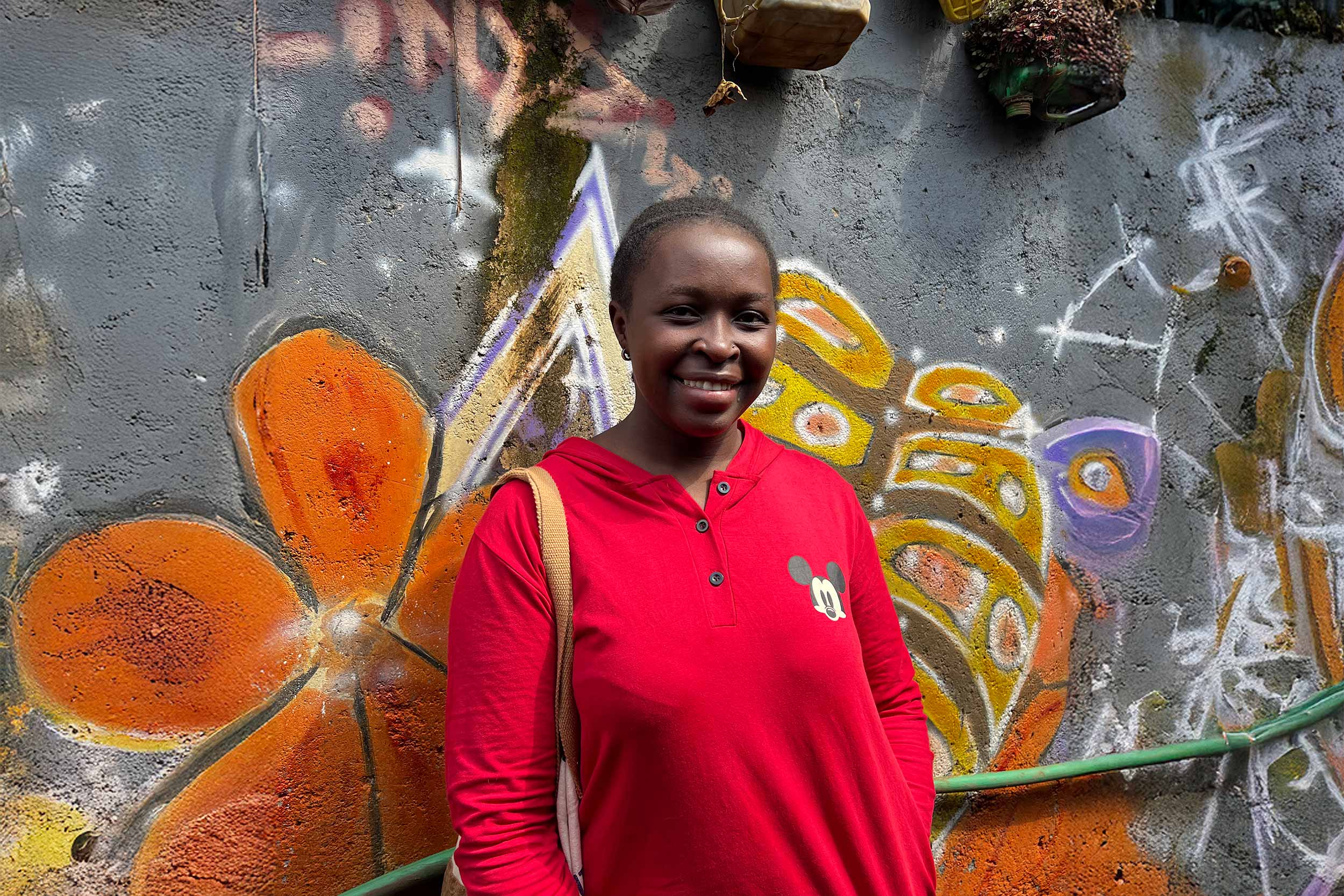 Five years ago Beryl, who lives in Mathare in eastern Nairobi, went into early labour at just seven months. She was rushed to hospital and delivered twins, but one infant died. Today she teaches a class on reproductive health to young women in Mathare. © J. Kubania