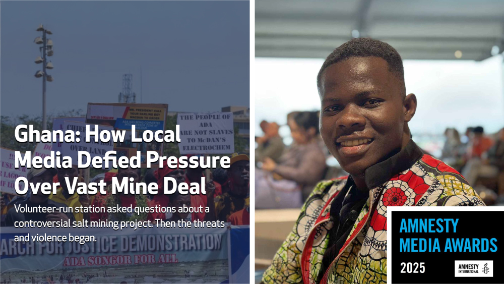 Philip Teye Agbove has been shortlisted for the prestigious Amnesty Media Awards 2025.