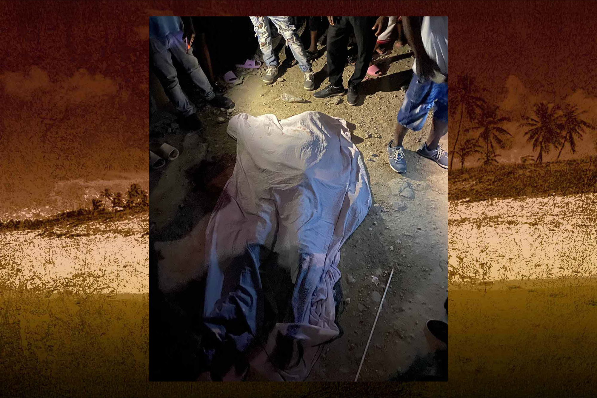 The body of Gems Joacin, shot and killed by police in the Matamosquitos neighborhood of Punta Cana.
