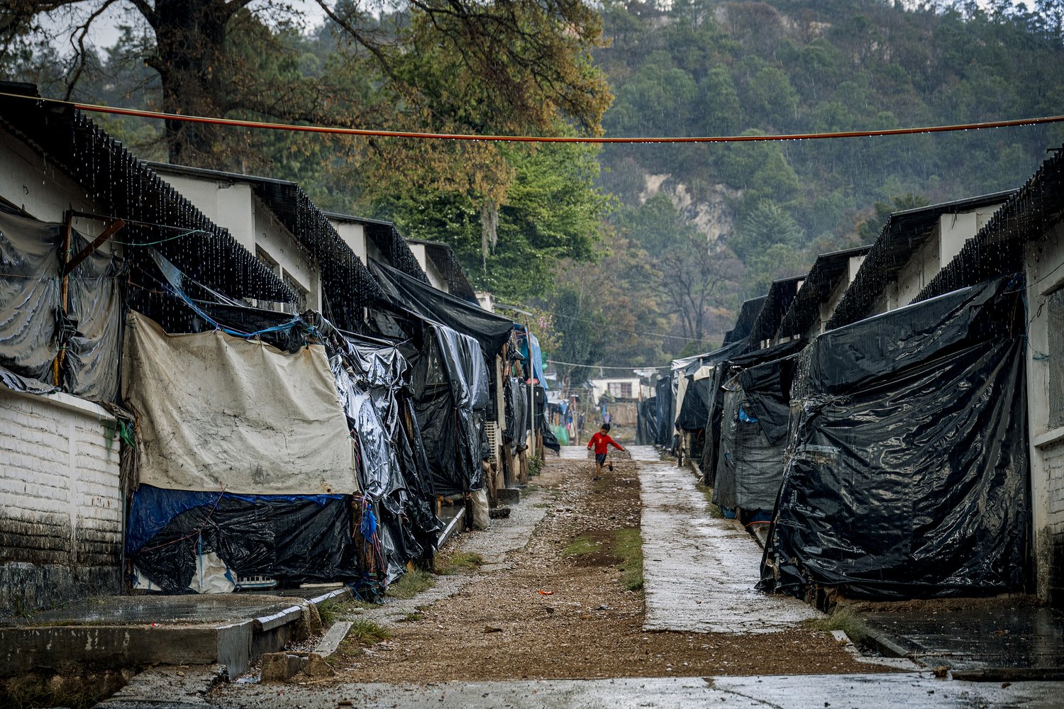 Tents that house displaced families in the municipality of Chenalhó, Chiapas. © Andrea Godínez