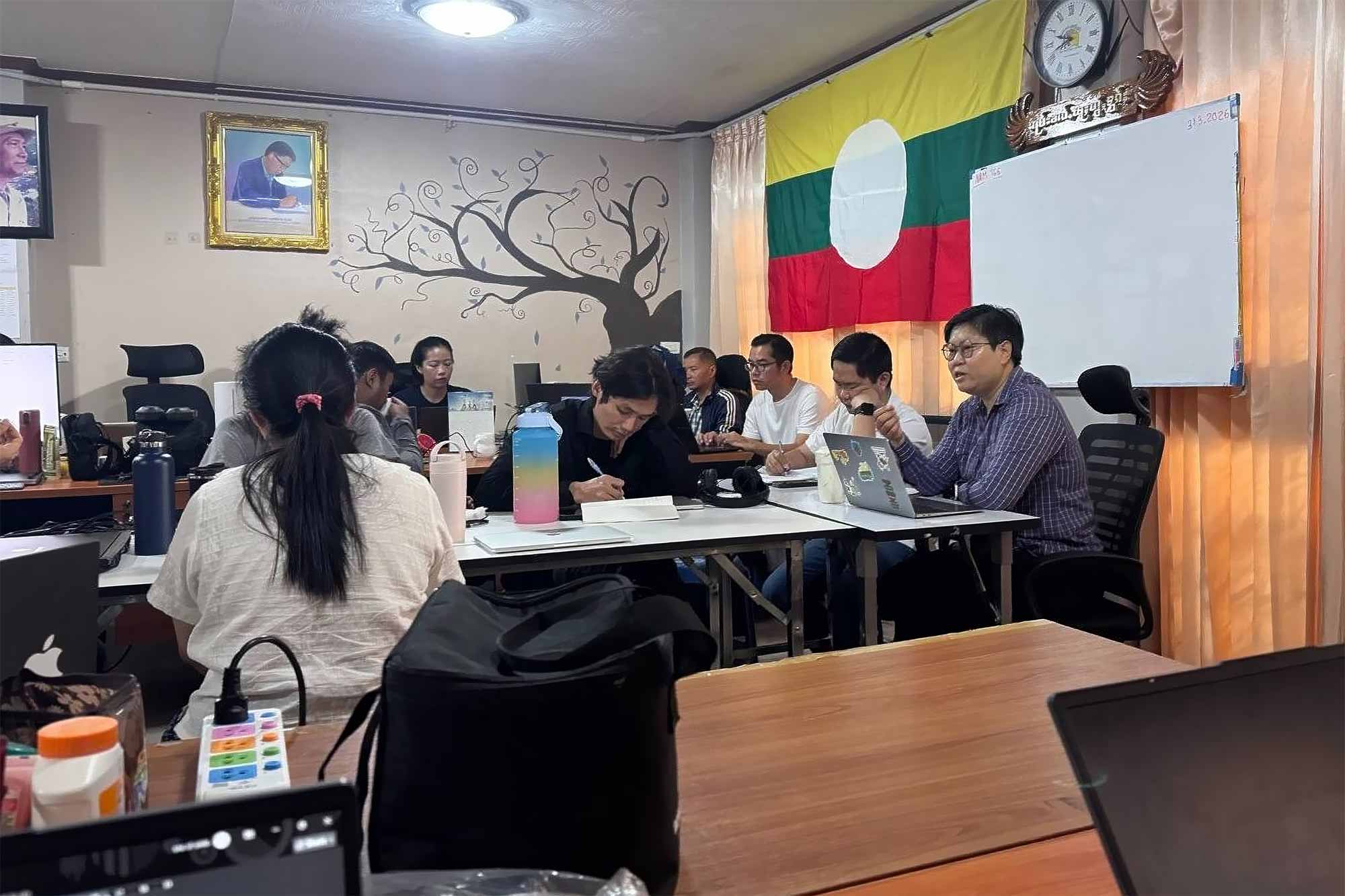 SHAN editorial meeting at Chiang Mai office. © Shan Herald Agency for News