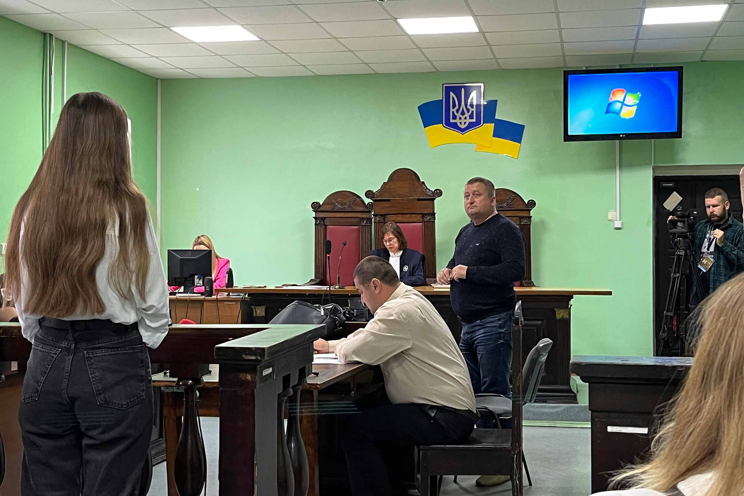 The Chernihiv District Court during a hearing of the case of the village of Yahidne. © Irina Domashchenko, Sept 2023